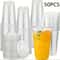 Clear Plastic Cups With Lids Disposable Cups For Smoothies Iced Coffee 0