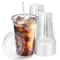 Premium Disposable Plastic Cups With Lids Party Drink Cups For Cold Beverages 0