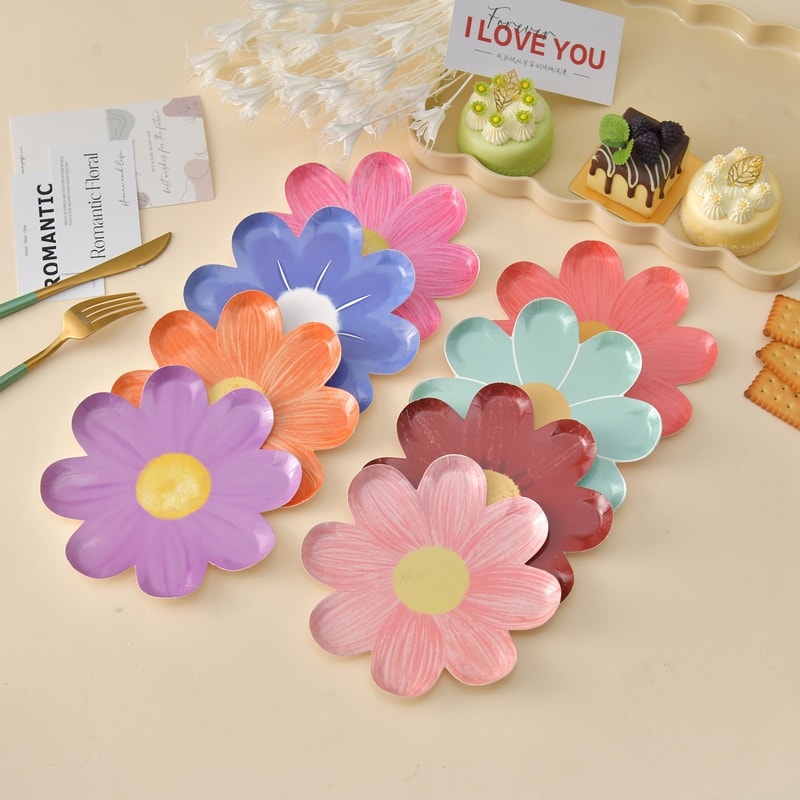Daisy Flower Disposable Party Plates For Birthdays Picnics And Cake Tables 1