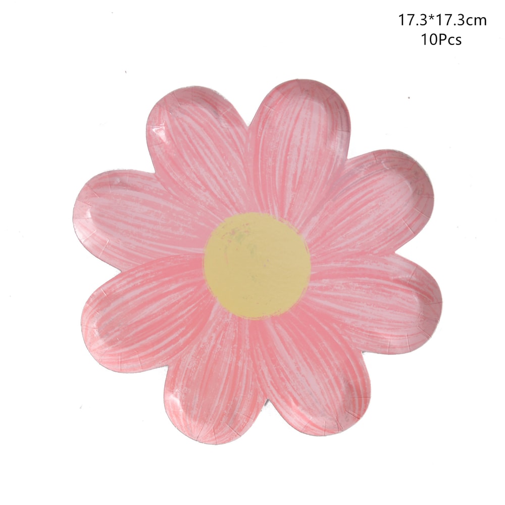 Daisy Flower Disposable Party Plates For Birthdays Picnics And Cake Tables 7