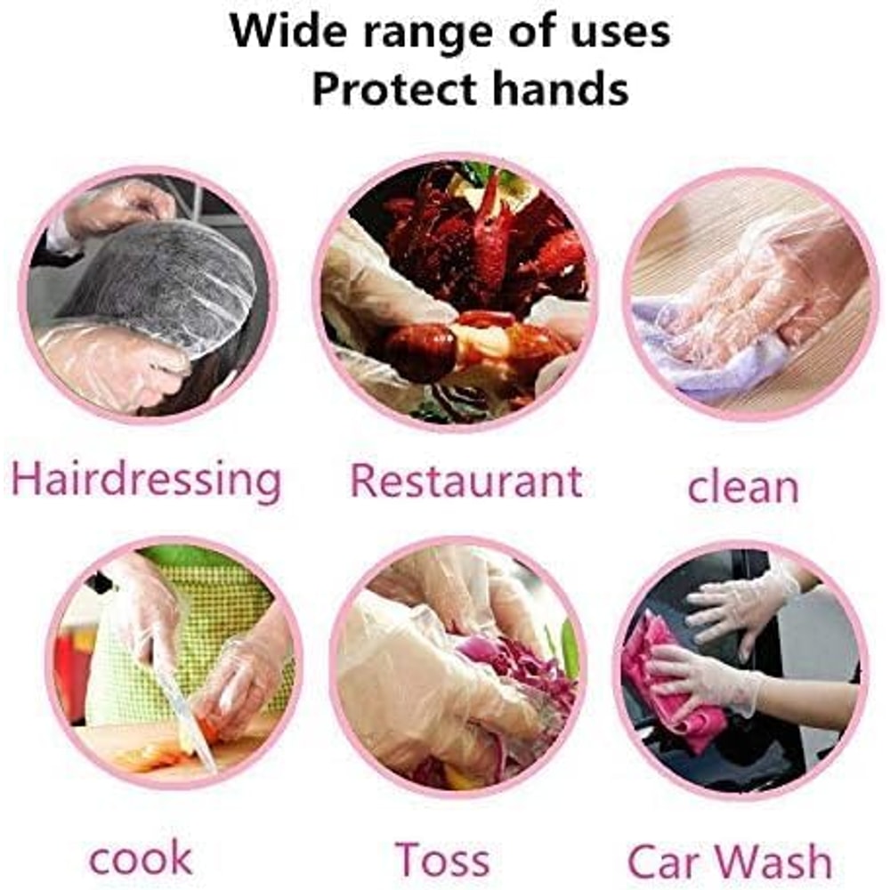 Premium Disposable Food Grade Gloves Kitchen Food Prep Restaurant Serving 4