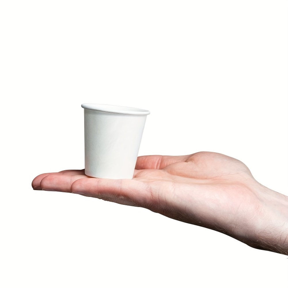 Disposable Mini Paper Cups for Mouthwash Tasting Snacks and Office Drinks