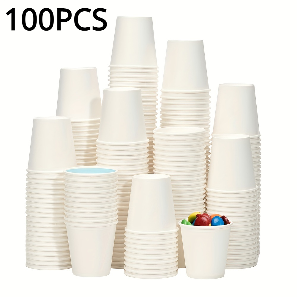 Disposable Mini Paper Cups for Mouthwash Tasting Snacks and Office Drinks