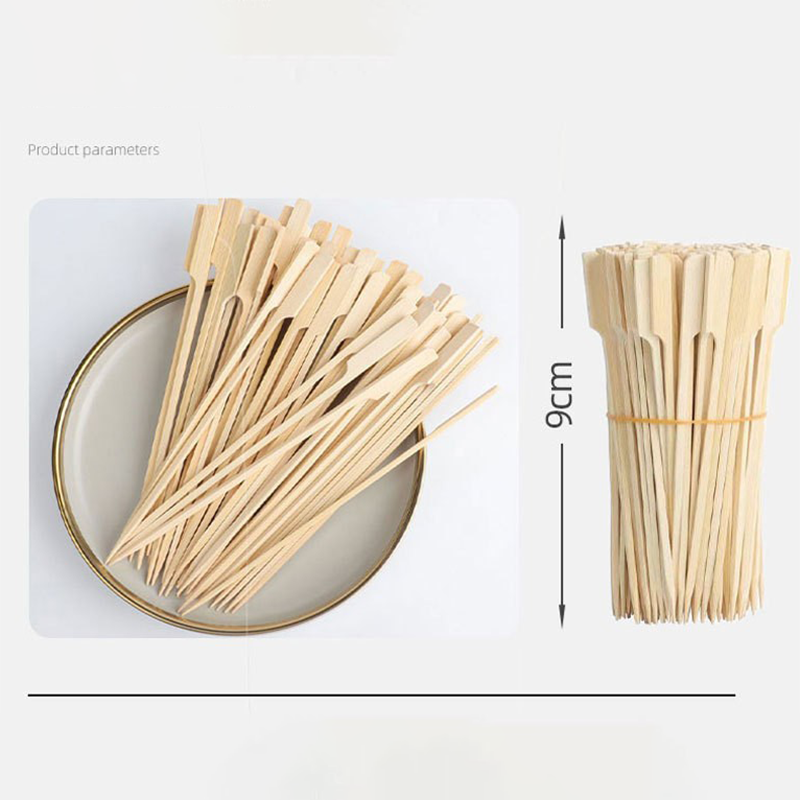 Natural Bamboo BBQ Grilling Skewers Disposable Bamboo Sticks for Parties, Kabobs & Fruit