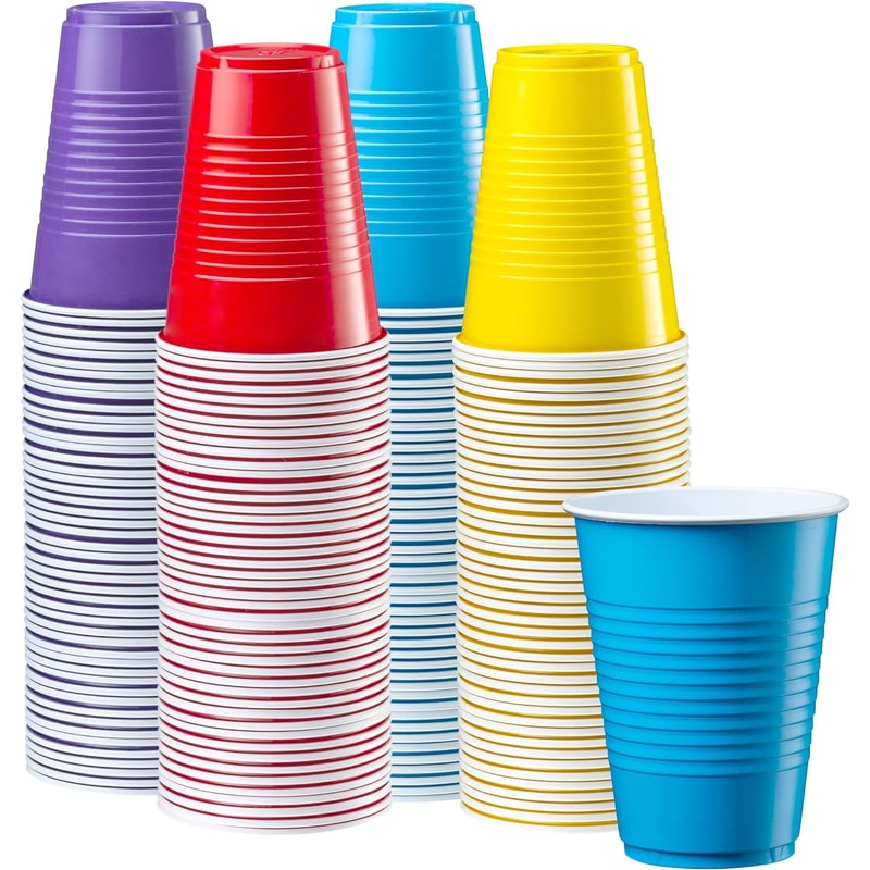 Disposable Party Cups Set Versatile Beer Pong Cups Outdoor Drinkware 0