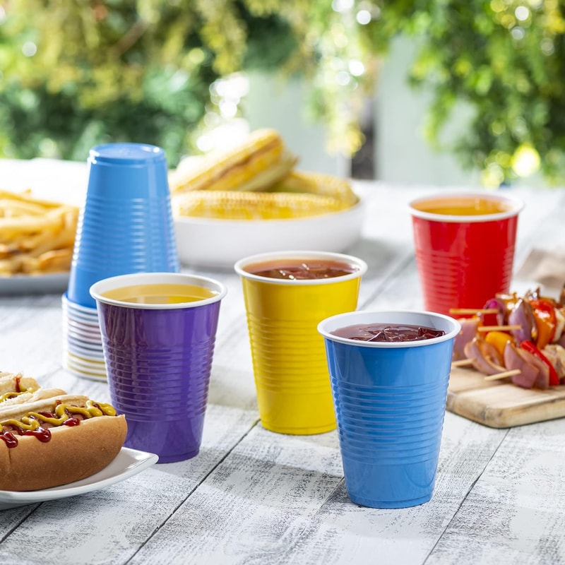 Disposable Party Cups Set Versatile Beer Pong Cups Outdoor Drinkware 3