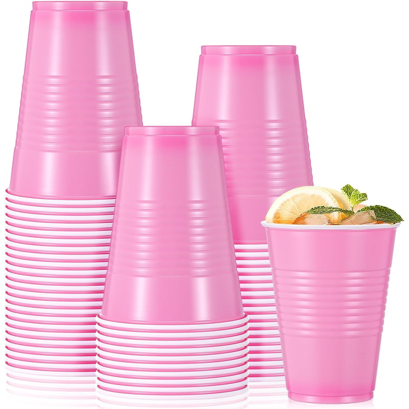 Disposable Party Cups Set Versatile Beer Pong Cups Outdoor Drinkware 11