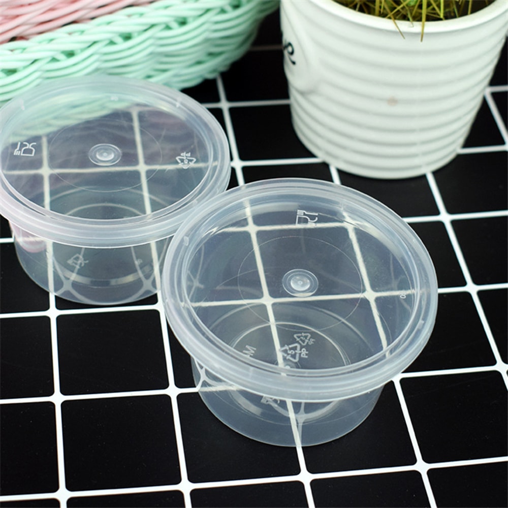 Disposable Sauce Cups Plastic Containers With Lids 1