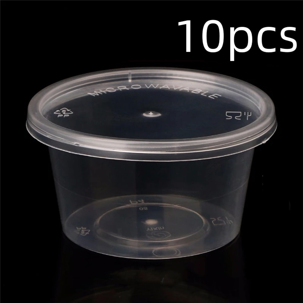 Disposable Sauce Cups Plastic Containers With Lids 6