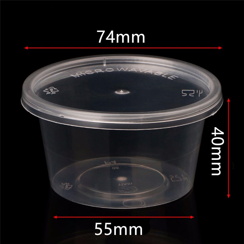 Disposable Sauce Cups Plastic Containers With Lids 5
