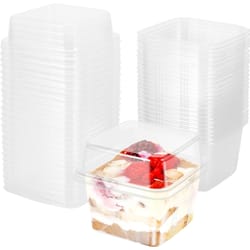 dessert cups with lids clear square plastic dessert boxes