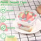 Dessert Cups with Lids Clear Square Plastic Dessert Boxes