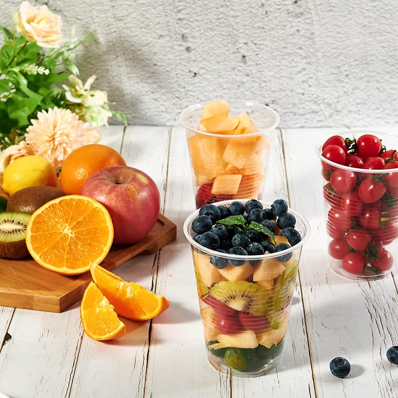 Clear Disposable Plastic Cups For Parties Picnics And Tastings 1