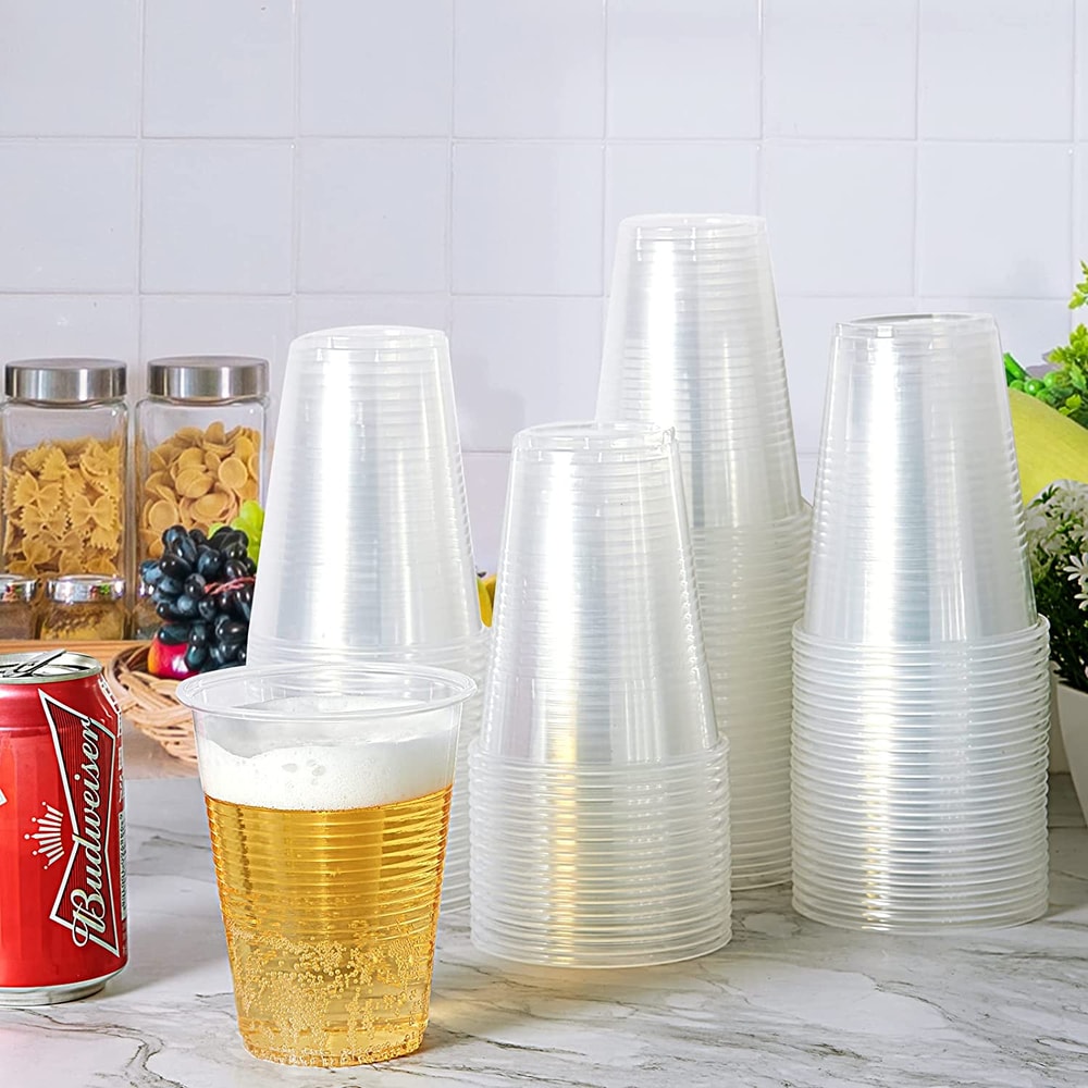 Clear Disposable Plastic Cups For Parties Picnics And Tastings 0
