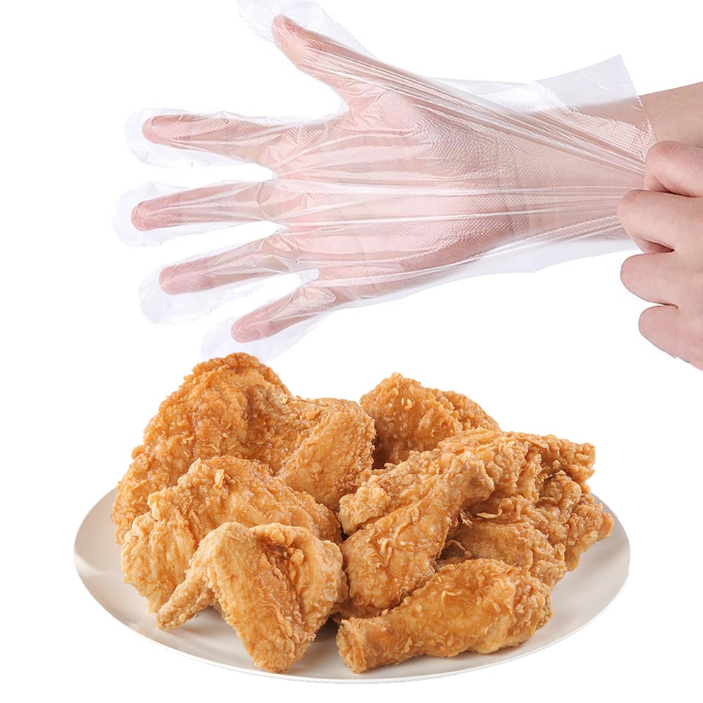 Disposable PE Gloves for Food Prep Kitchen BBQ and Cleaning