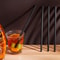 Premium Black Plastic Straws Disposable Cocktail & Party Straws for Coffee & Bar