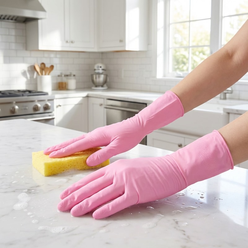 Premium Pink Nitrile Gloves Durable Disposable Food Handling Powder Free Protection 0
