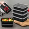 Premium Leakproof Black Disposable Food Containers With Lids For Meal Prep Storage 0