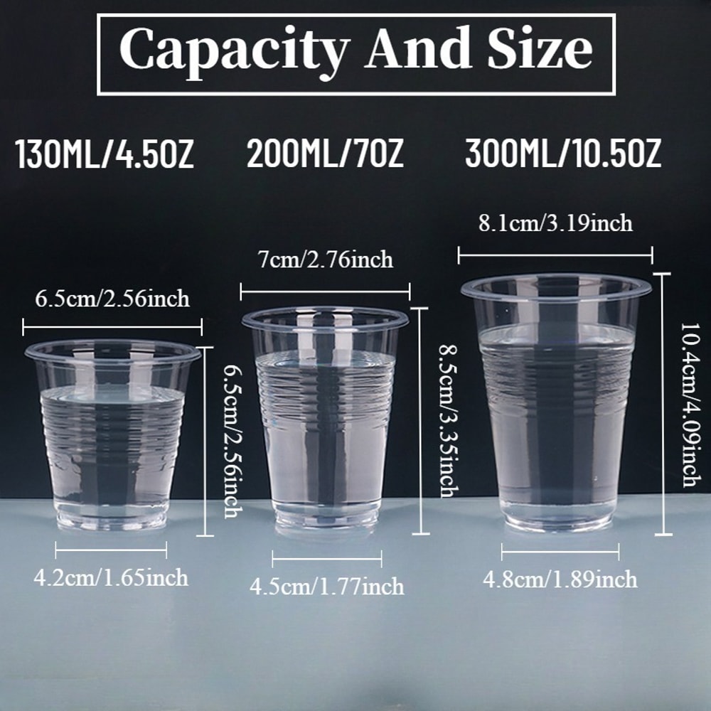 Disposable Plastic Cups Clear Party Outdoor Picnic Cups For Beverages 2