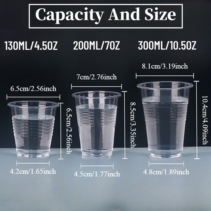 Disposable Plastic Cups Clear Party Outdoor Picnic Cups For Beverages 2