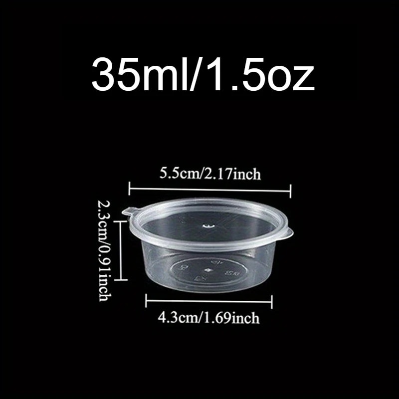 Leak Proof Disposable Sauce Cups With Lids For Dressings Condiments And Takeaway Meals 7