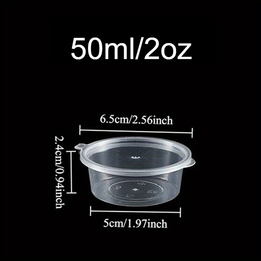 Leak Proof Disposable Sauce Cups With Lids For Dressings Condiments And Takeaway Meals 8