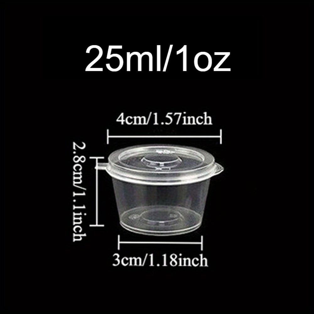 Leak Proof Disposable Sauce Cups With Lids For Dressings Condiments And Takeaway Meals 6