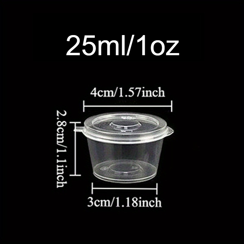 Leak Proof Disposable Sauce Cups With Lids For Dressings Condiments And Takeaway Meals 6