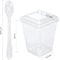 Premium Clear Plastic Dessert Cups With Lids Spoons Pudding Party Serving Cups 2