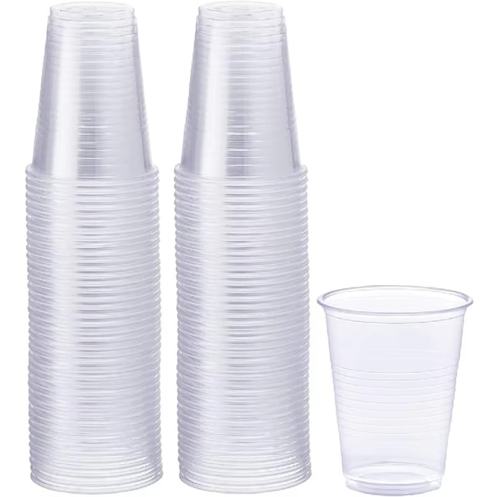 Disposable Plastic Cups Clear Transparent Party Cups For Drinks Events 0