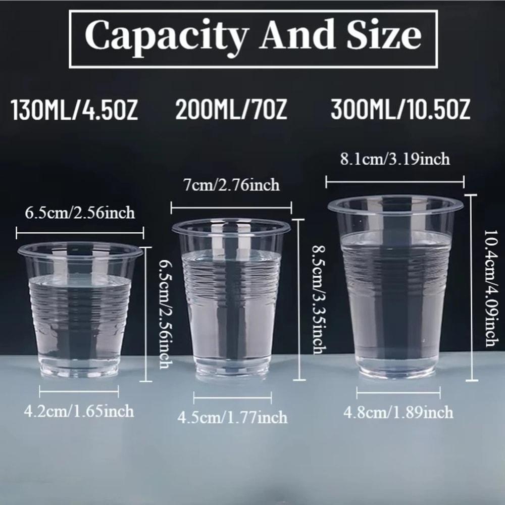 Disposable Plastic Cups Clear Transparent Party Cups For Drinks Events 3