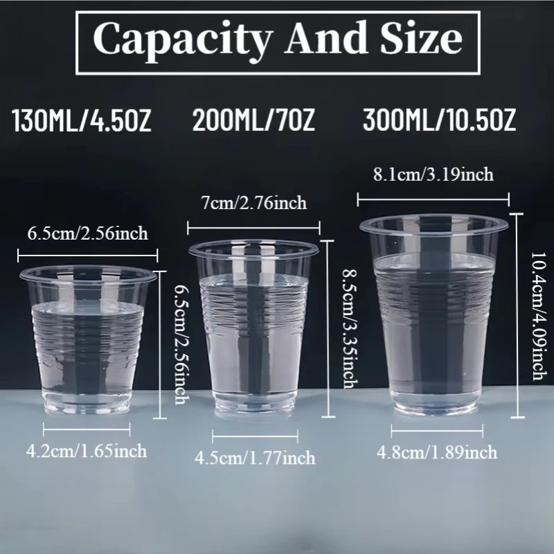 Disposable Plastic Cups Clear Transparent Party Cups For Drinks Events 3