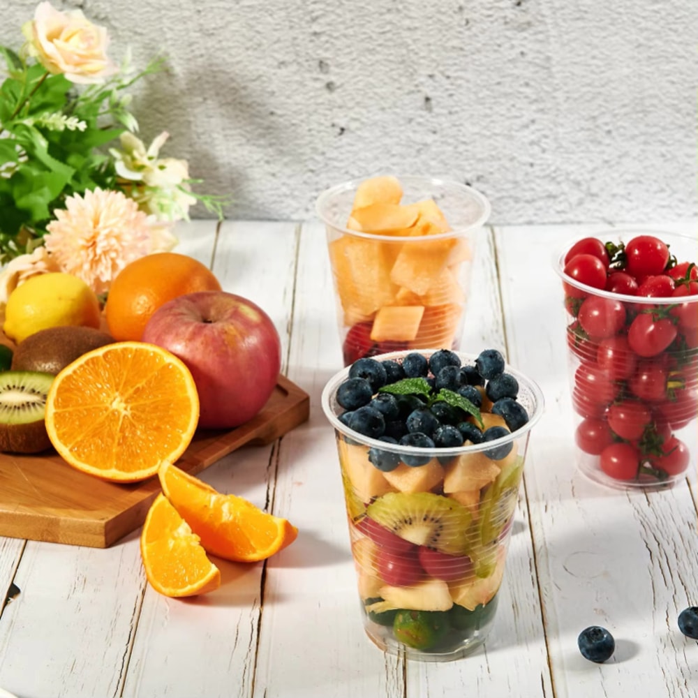 Disposable Plastic Cups Clear Transparent Party Cups For Drinks Events 1