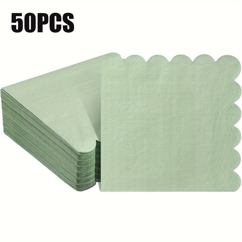 Green Paper Napkins For Wedding Table Party Dinner Event Decor 6