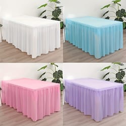 disposable tablecloth and table skirt set for parties and events