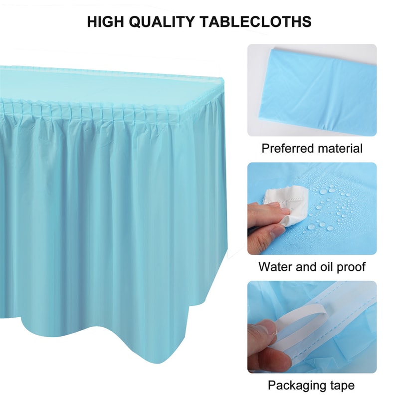 Disposable Tablecloth And Table Skirt Set For Parties And Events 1