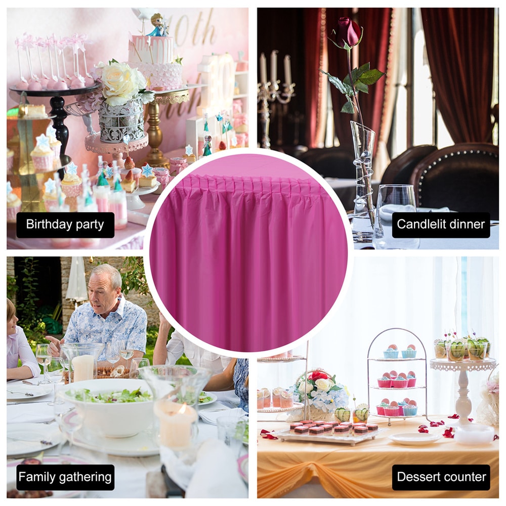 Disposable Tablecloth And Table Skirt Set For Parties And Events 2