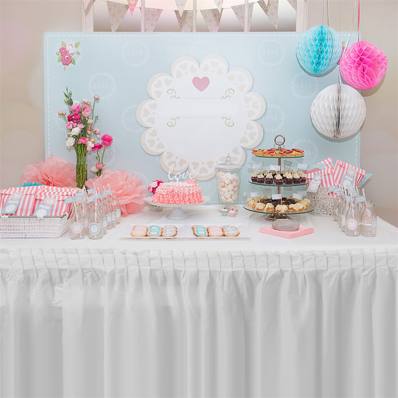 Disposable Tablecloth And Table Skirt Set For Parties And Events 3