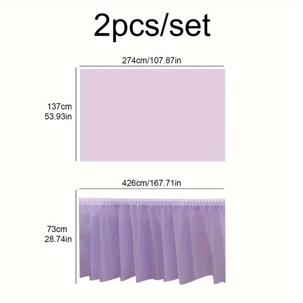 Disposable Tablecloth And Table Skirt Set For Parties And Events 6