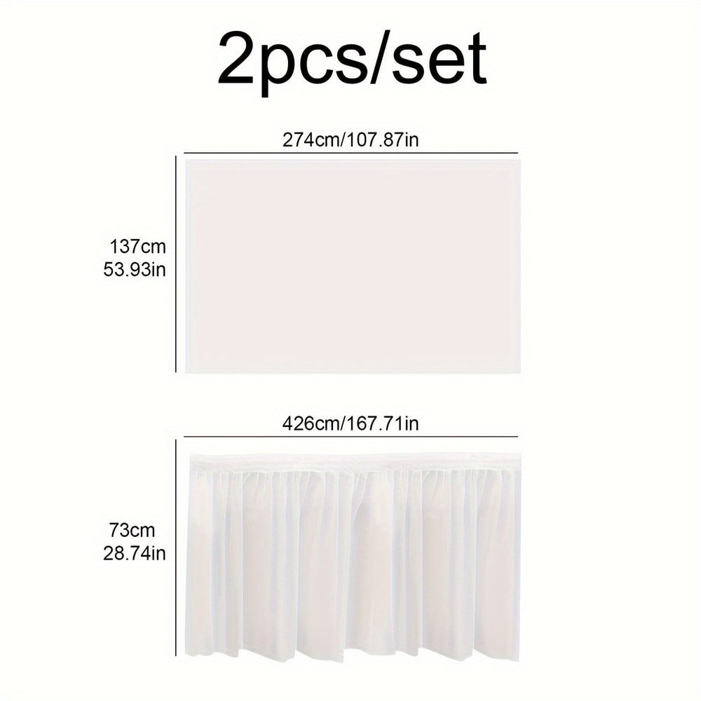 Disposable Tablecloth And Table Skirt Set For Parties And Events 7