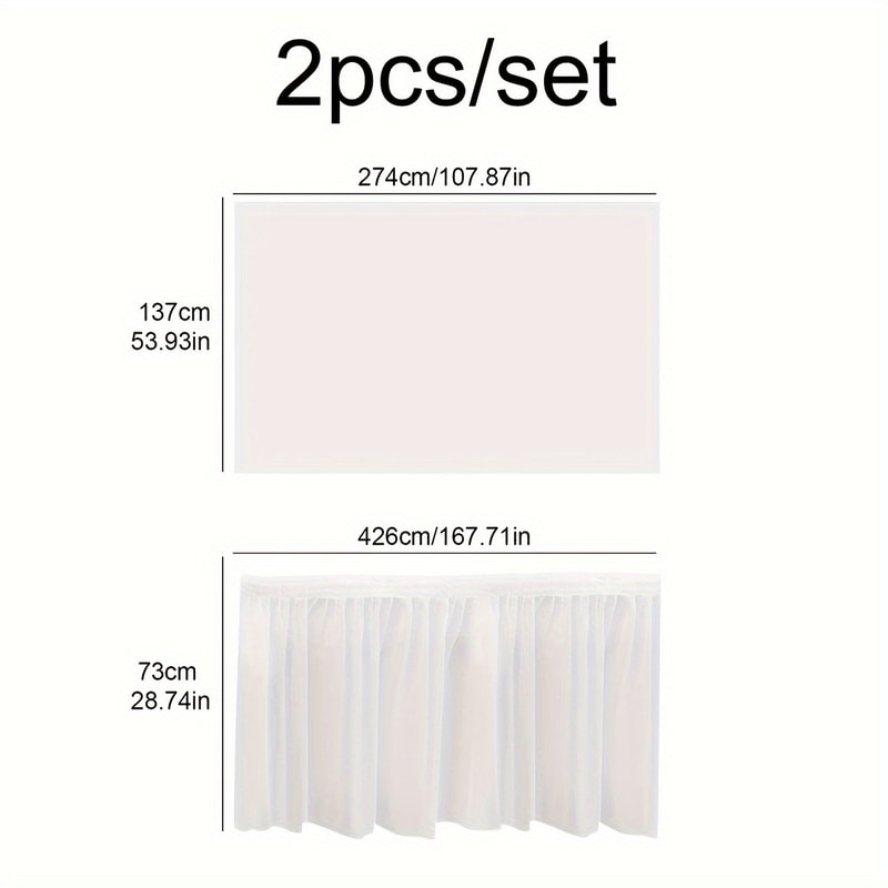 Disposable Tablecloth And Table Skirt Set For Parties And Events 7