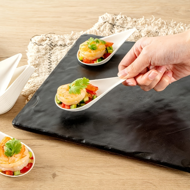 Water Drop Disposable Dessert Plates For Snacks Appetizers And Party Serving 1