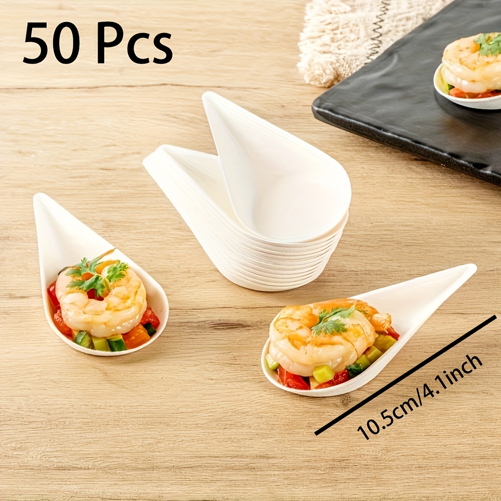 Water Drop Disposable Dessert Plates For Snacks Appetizers And Party Serving 6