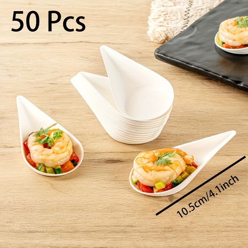 Water Drop Disposable Dessert Plates For Snacks Appetizers And Party Serving 6