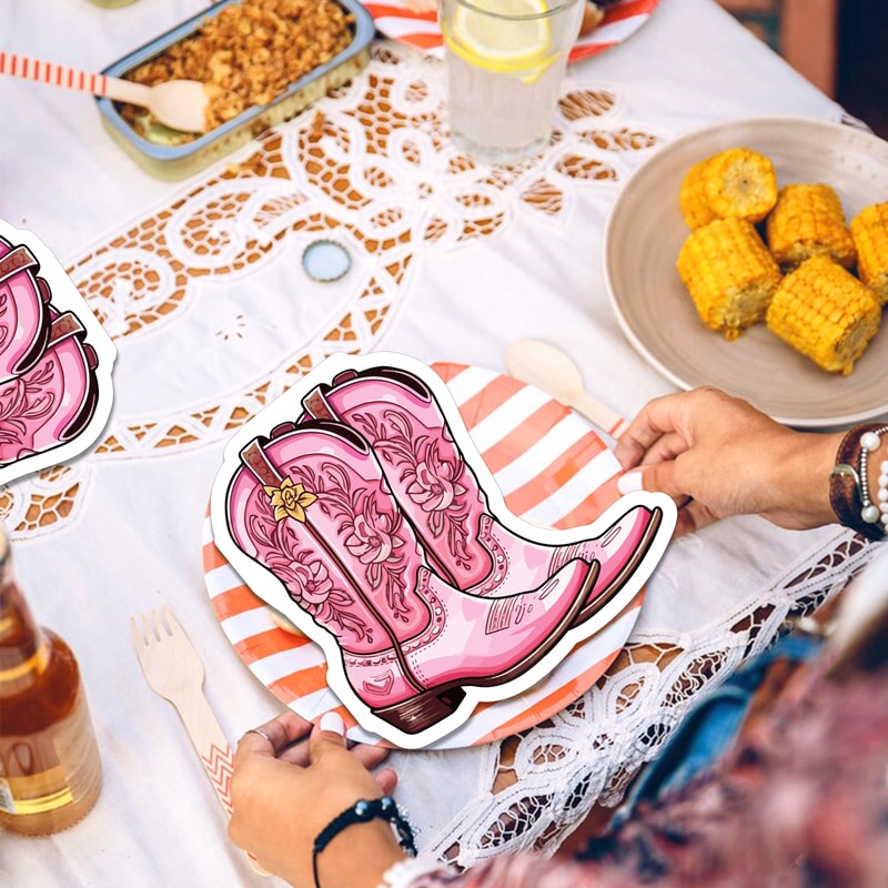 Premium Western Party Napkins Fun Cowgirl Napkins for Cowboy Boot Table Decor