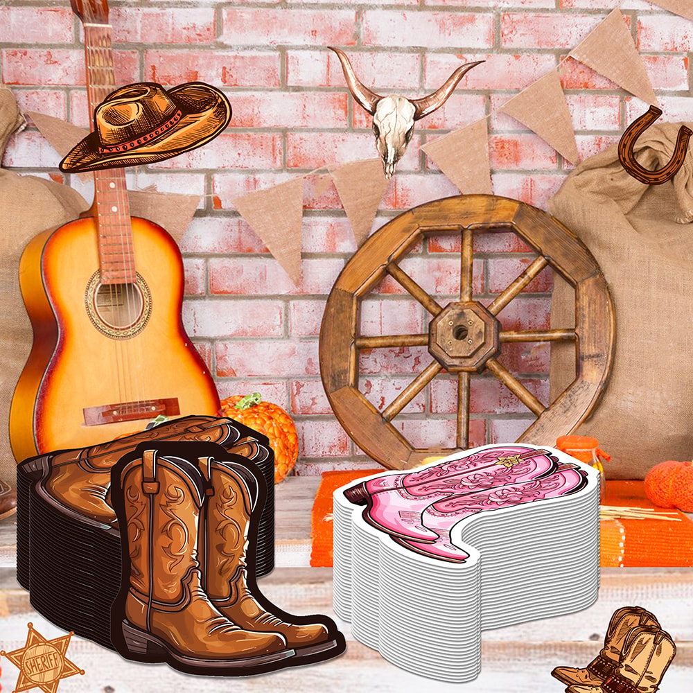 Premium Western Party Napkins Fun Cowgirl Napkins for Cowboy Boot Table Decor