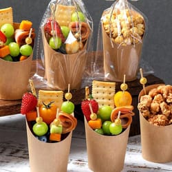 disposable charcuterie cups kraft paper french fry holder cups for parties