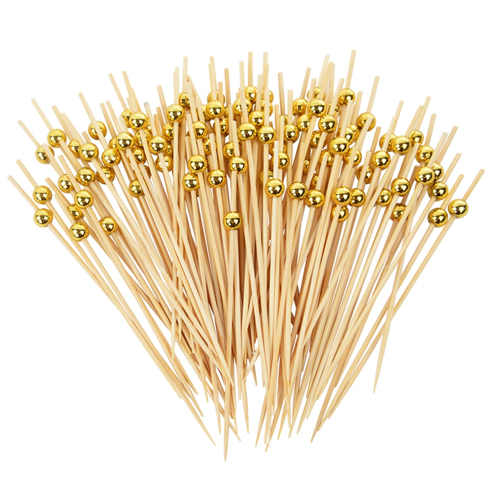 Elegant Pearl Cocktail Picks Bamboo Skewers For Wedding Appetizers Fruit Buffet Party Food Picks 8