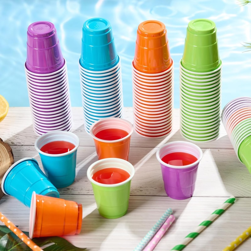 Mini Party Shot Cups Disposable Plastic Party Cups For Events Celebrations 0