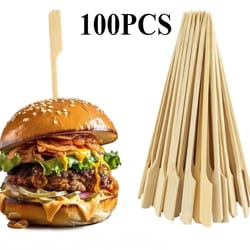 bamboo bbq skewers & disposable bamboo forks party appetizer picks